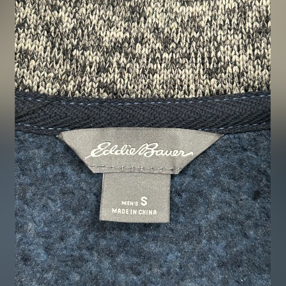 Eddie Bauer Blue Quarter-Zip Pullover size S - Picture 4 of 5